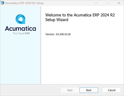 acumatica installer.